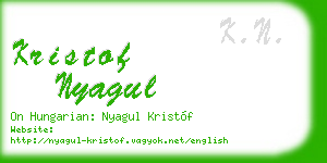 kristof nyagul business card