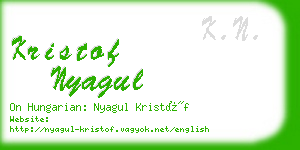 kristof nyagul business card